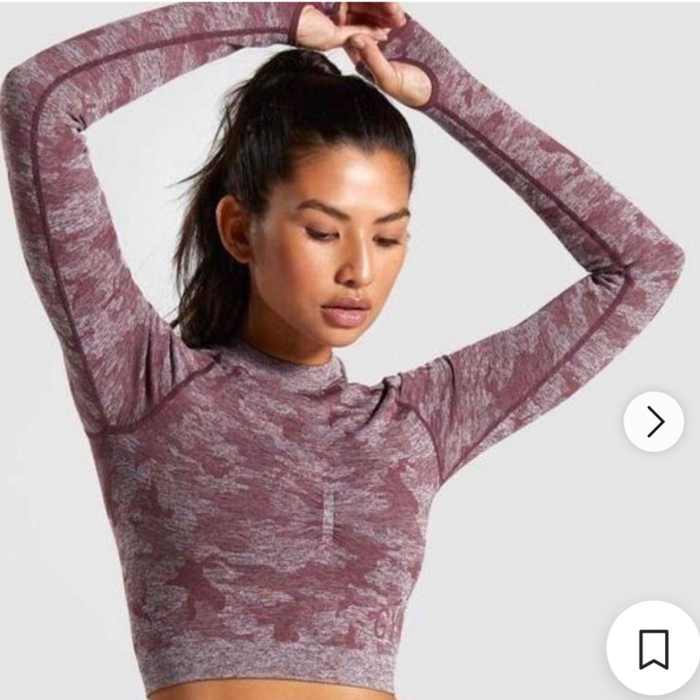 Gymshark Cropped Long Sleeve Workout Top